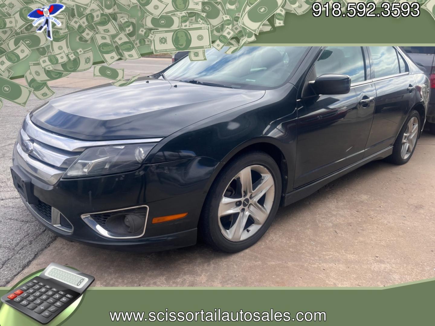 2010 GREEN FORD FUSION SPORT V6 Sport FWD (3FAHP0KC5AR) with an 3.5L V6 DOHC 24V engine, located at 8101 E. Skelly Dr., Tulsa, OK, 74129, (918) 592-3593, 36.121891, -95.888802 - Photo#0